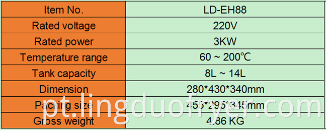 Electric Fryer Product Details